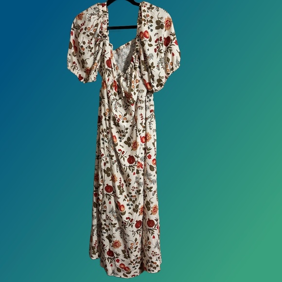 Cider Off-Shoulder Fruit & Floral Midi Dress โ Size 4X-NWOT - Picture 3 of 6